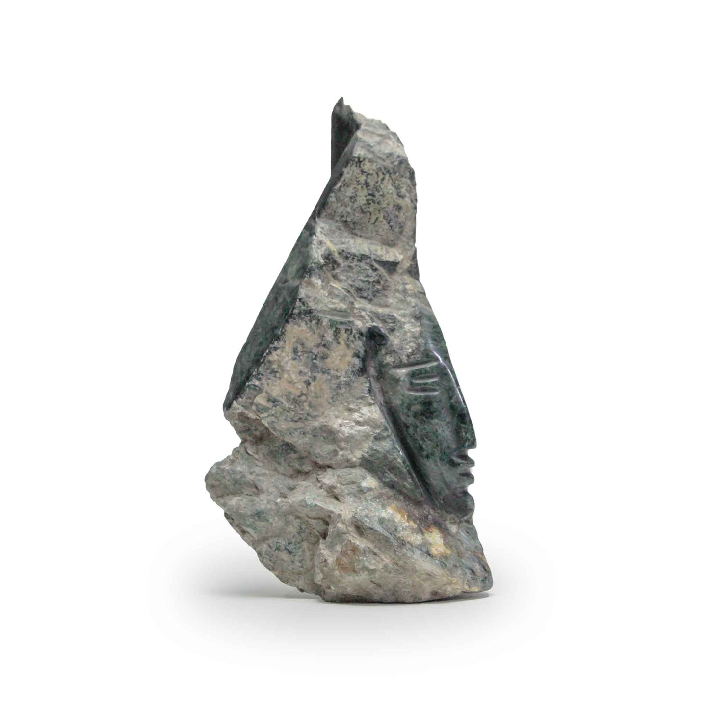Smile of the Mountain: Dual-Toned Ecuadorian Stone Sentinel