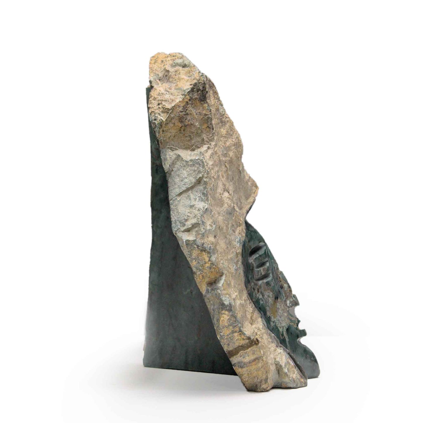 The Sentinel's Veil: Hand-Carved Jade Stone Sculpture