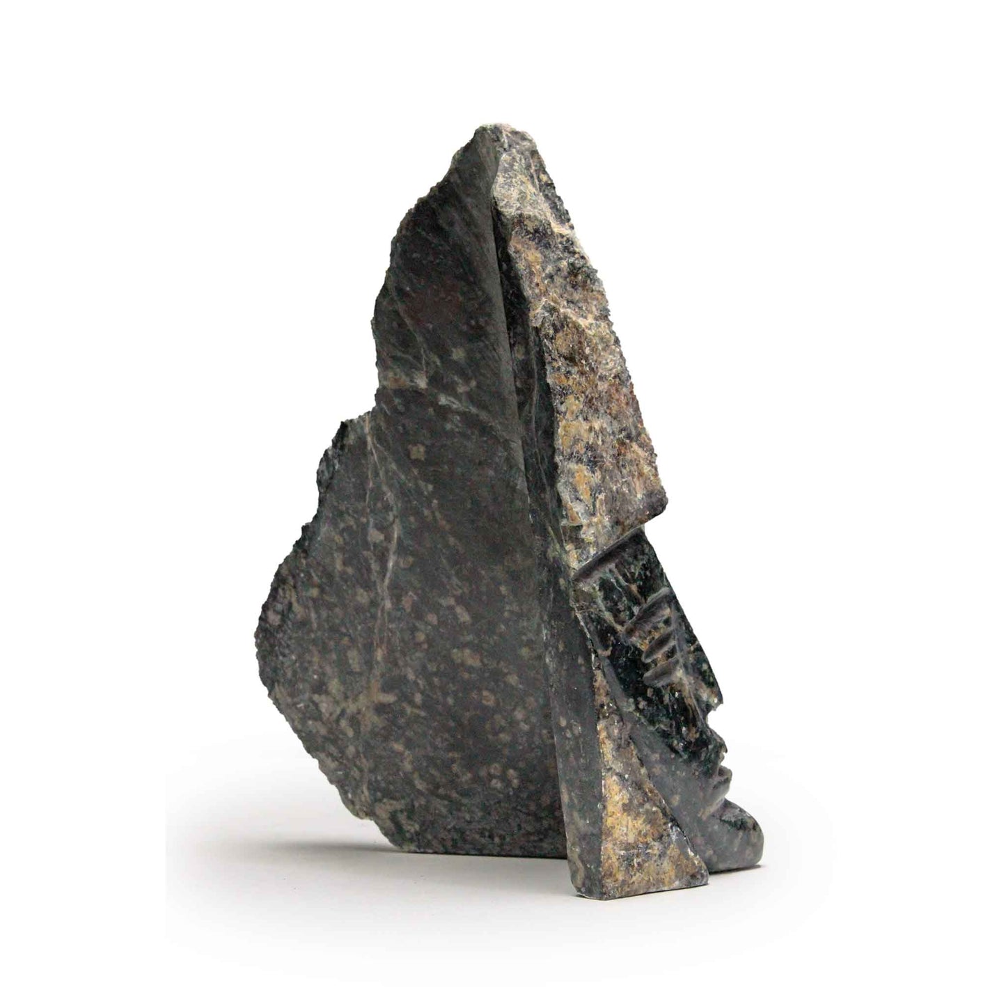 Shadows of the Mountain: Genuine Ecuadorian Jade Table Sculpture