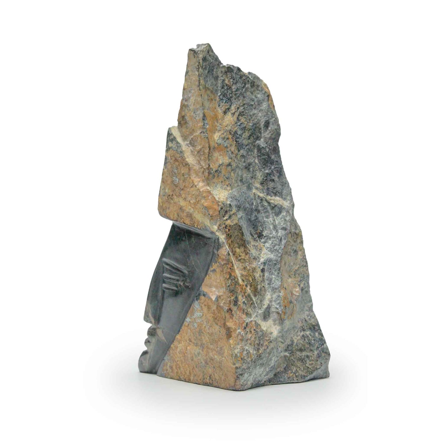 Pyramid of Destiny: Monumental Dark Jade Sculpture