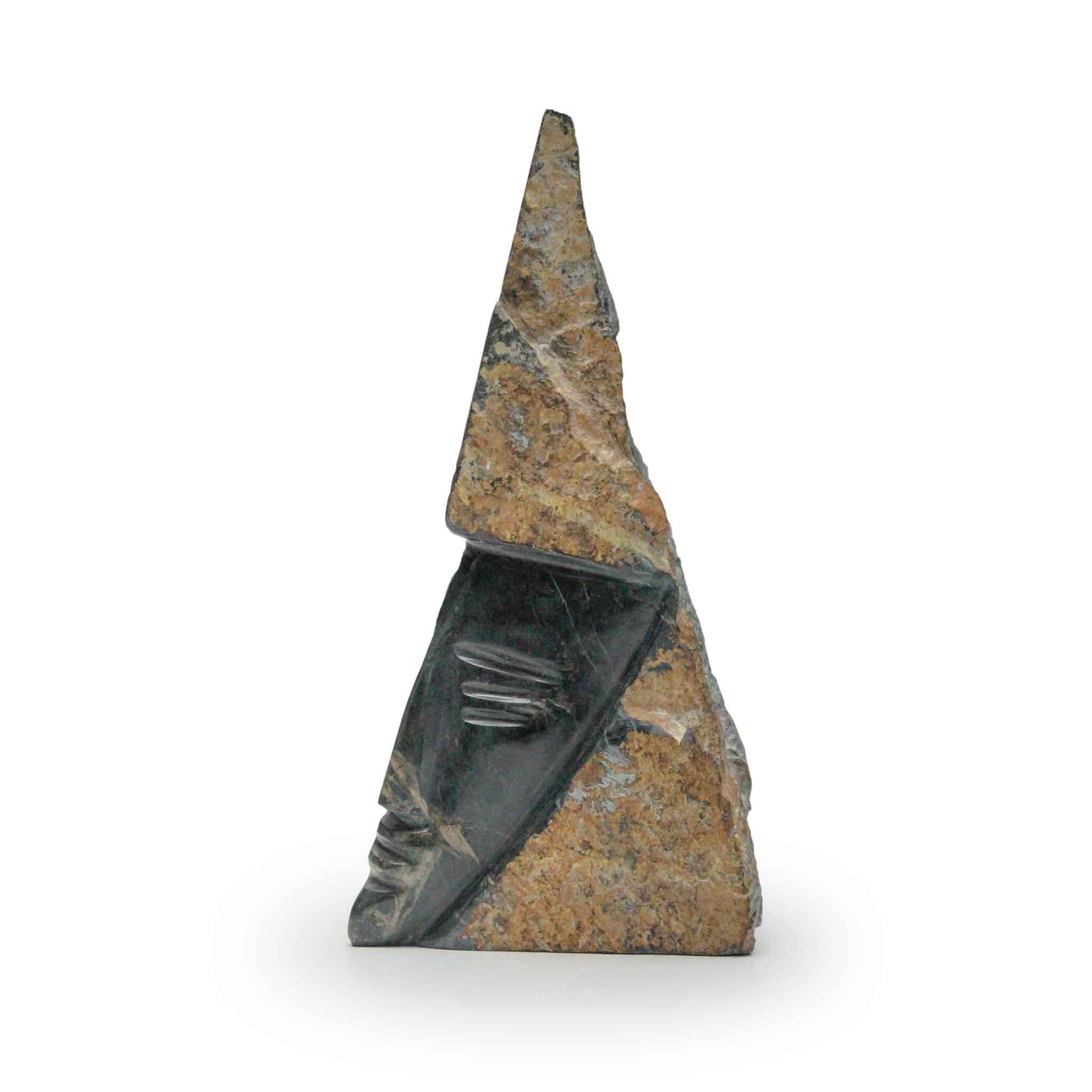 Pyramid of Destiny: Monumental Dark Jade Sculpture