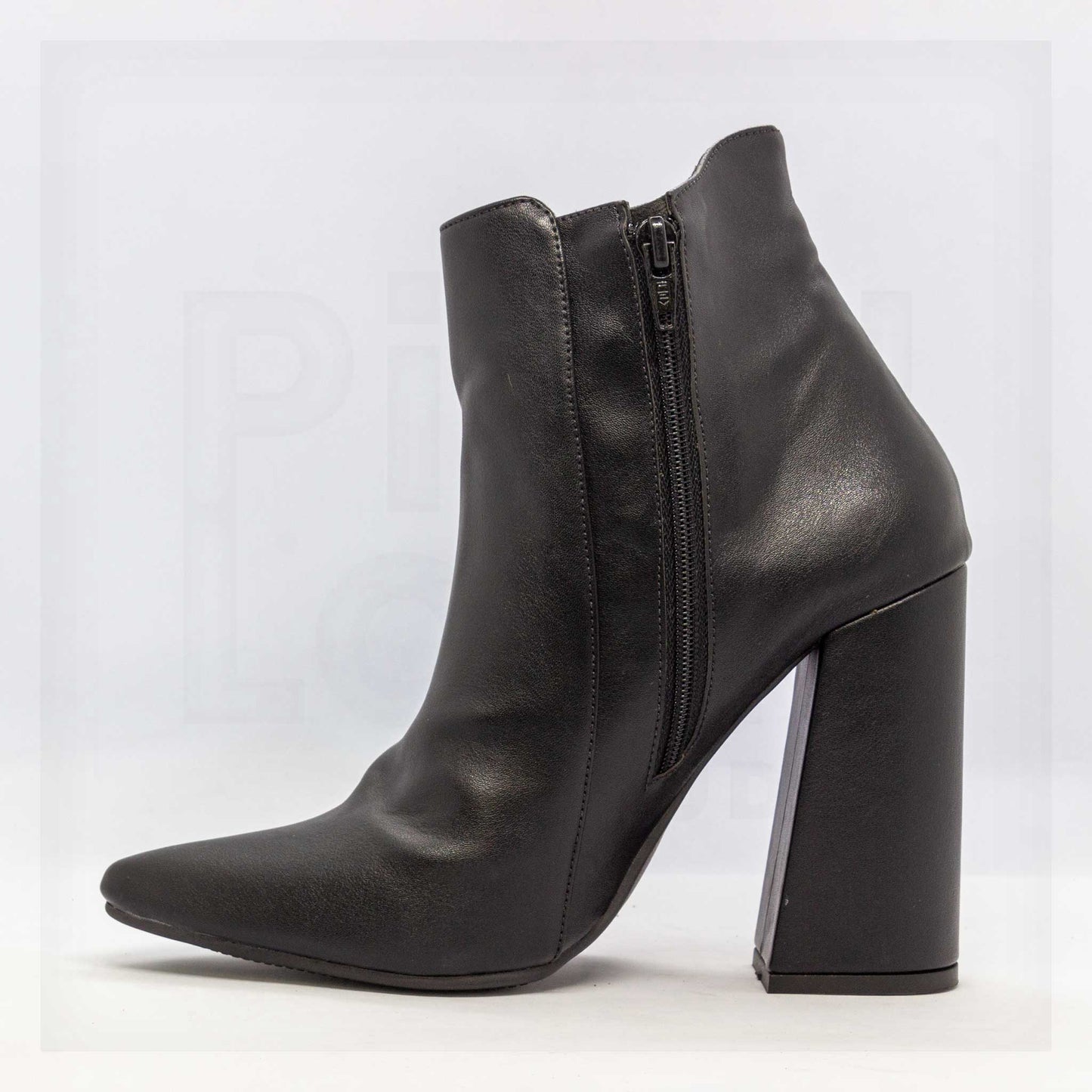 Ale Aguilar Pointed-Toe Block-Heel Ankle Boots Curated by Machine