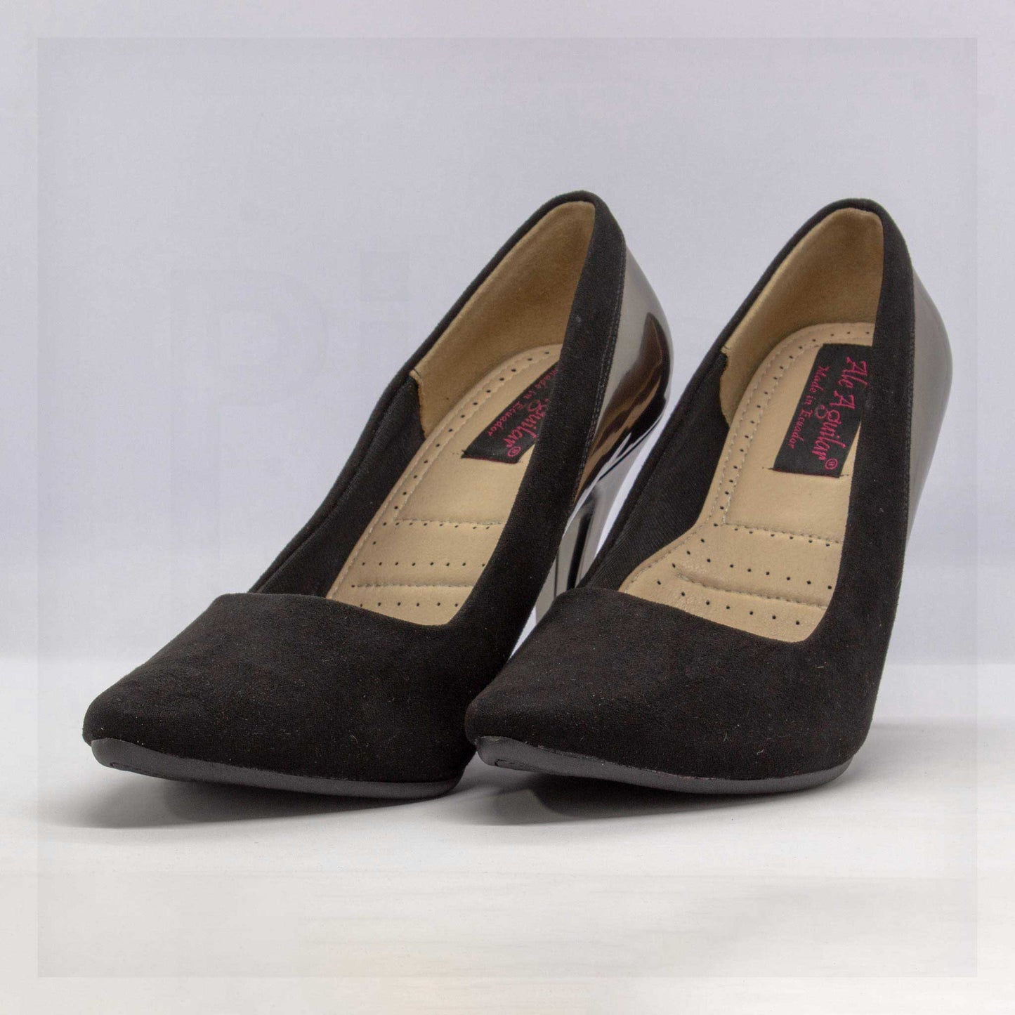 Ale Aguilar Two-Tone Pointed Stiletto Pumps Curated by Machine