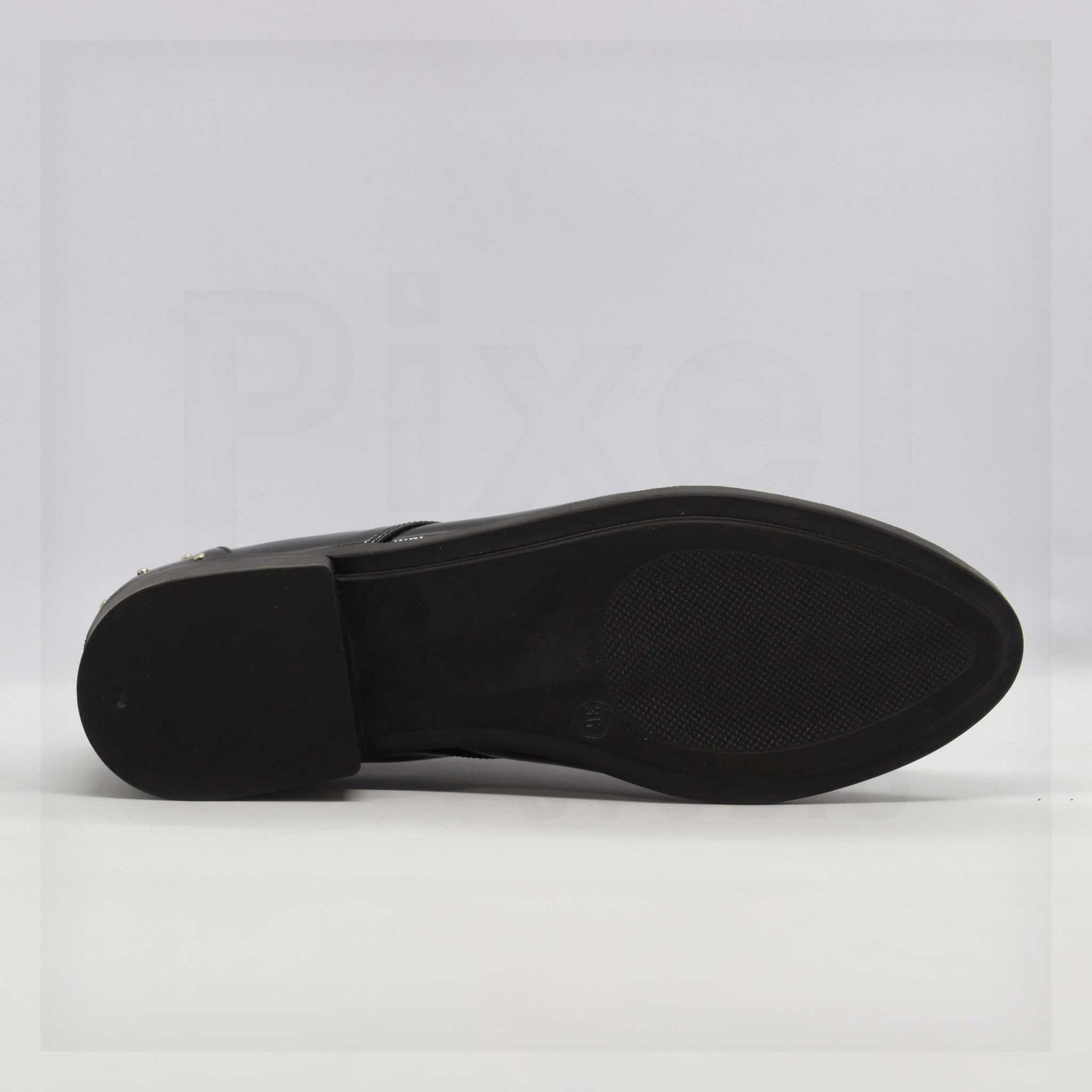 Ale Aguilar Studded Patent Leather-Look Oxfords Curated by Machine