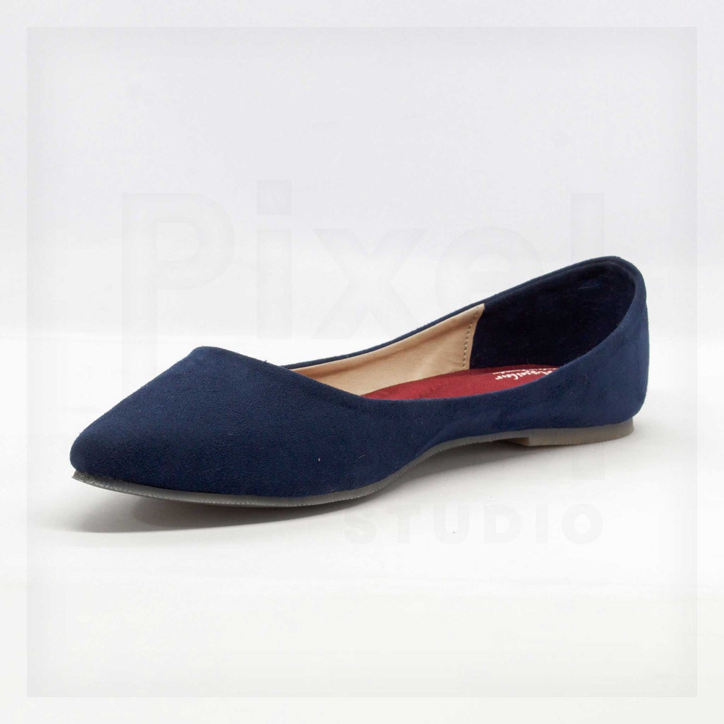 Ale Aguilar Pointed-Toe Faux-Suede Flats Curated by Machine
