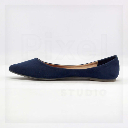 Ale Aguilar Pointed-Toe Faux-Suede Flats Curated by Machine