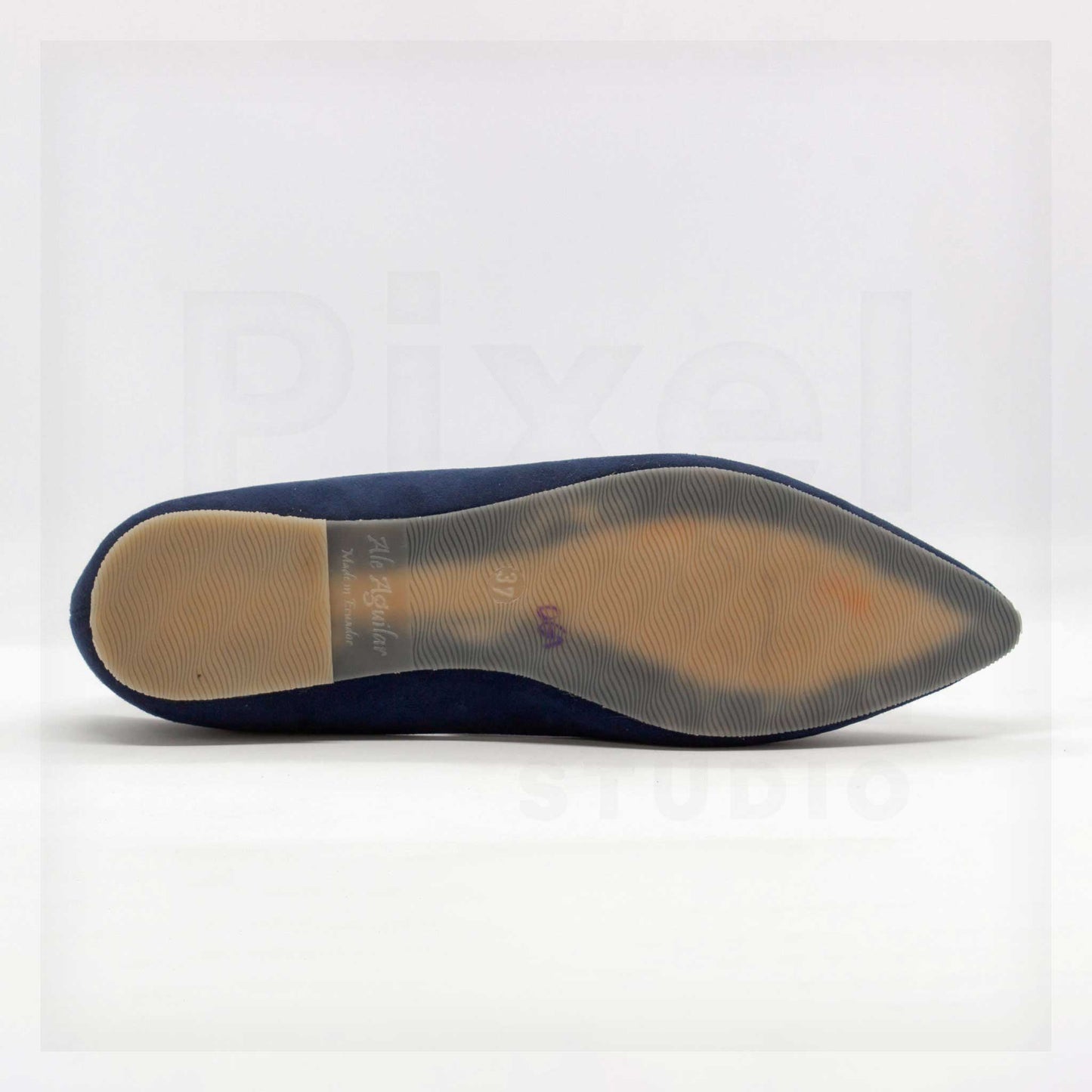 Ale Aguilar Pointed-Toe Faux-Suede Flats Curated by Machine