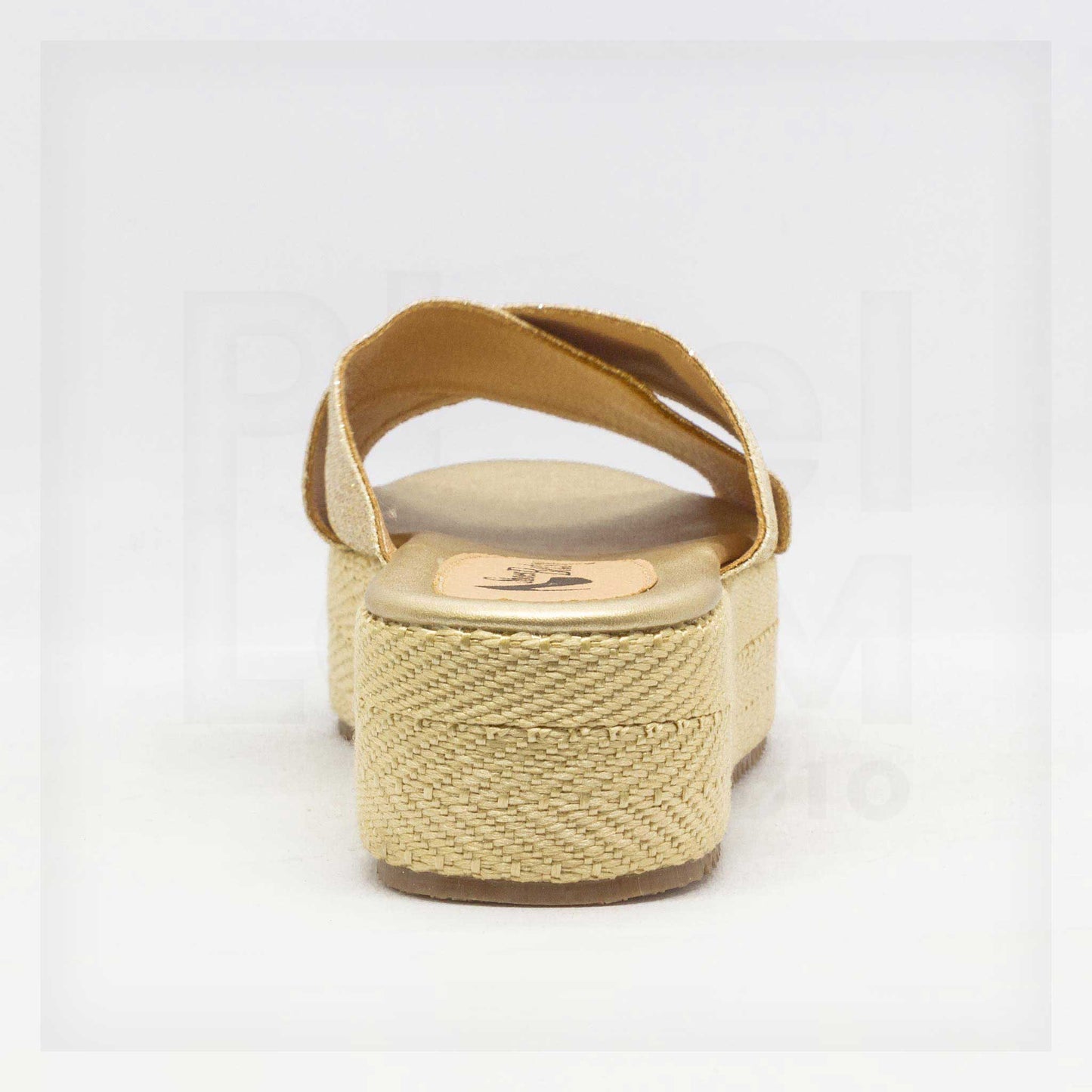 Shoes Betsy Glitter Cross-Strap Platform Espadrille Slides Curated by Machine