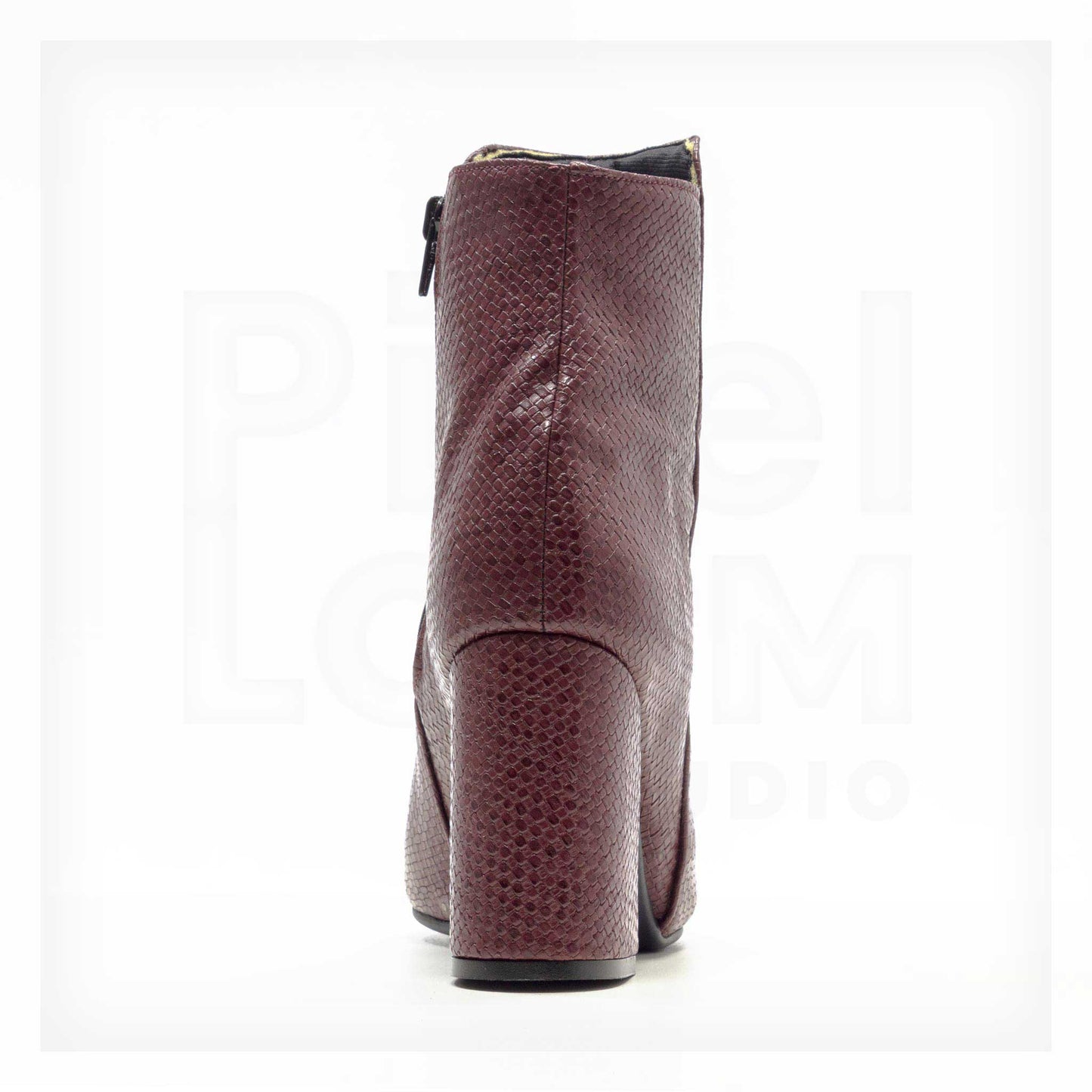 Ale Aguilar Snakeskin-Print Block Heel Ankle Boots Curated by Machine