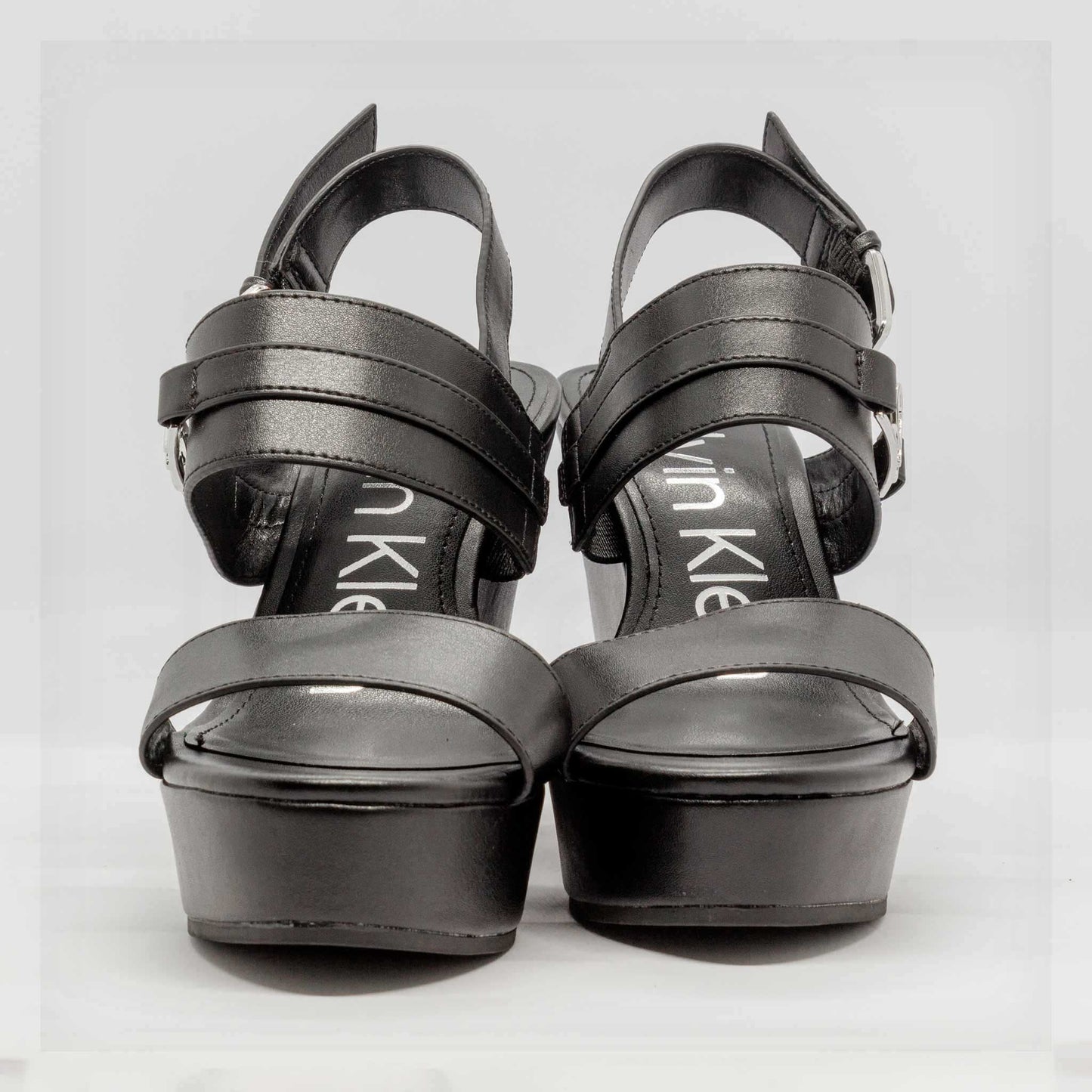 Calvin Klein Kanova Platform Wedge Sandals Curated by Machine