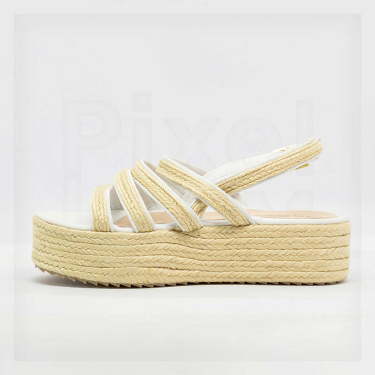 Cristian Diaz Multi-Strap Rope Platform Espadrille Sandals Curated by Machine