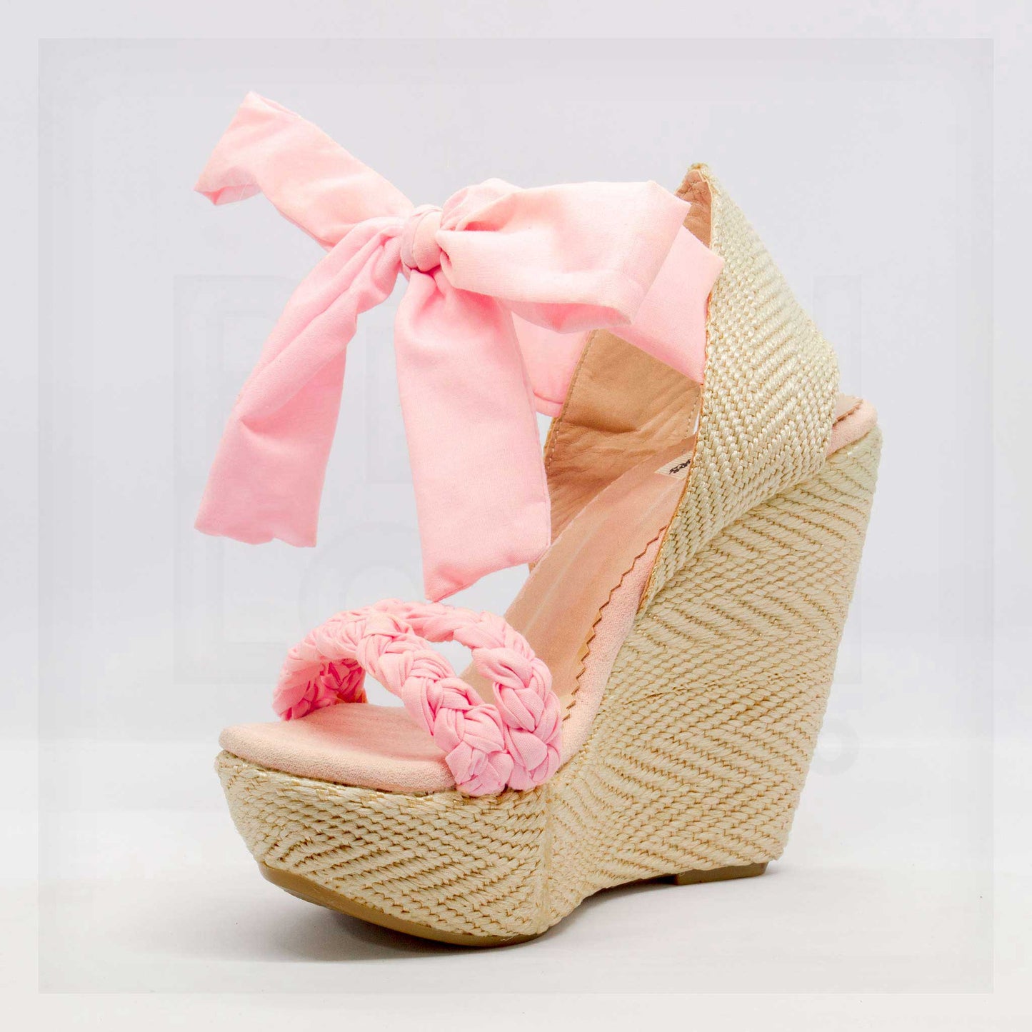 Kalu Braided Ankle-Tie Platform Espadrille Wedges Curated by Machine