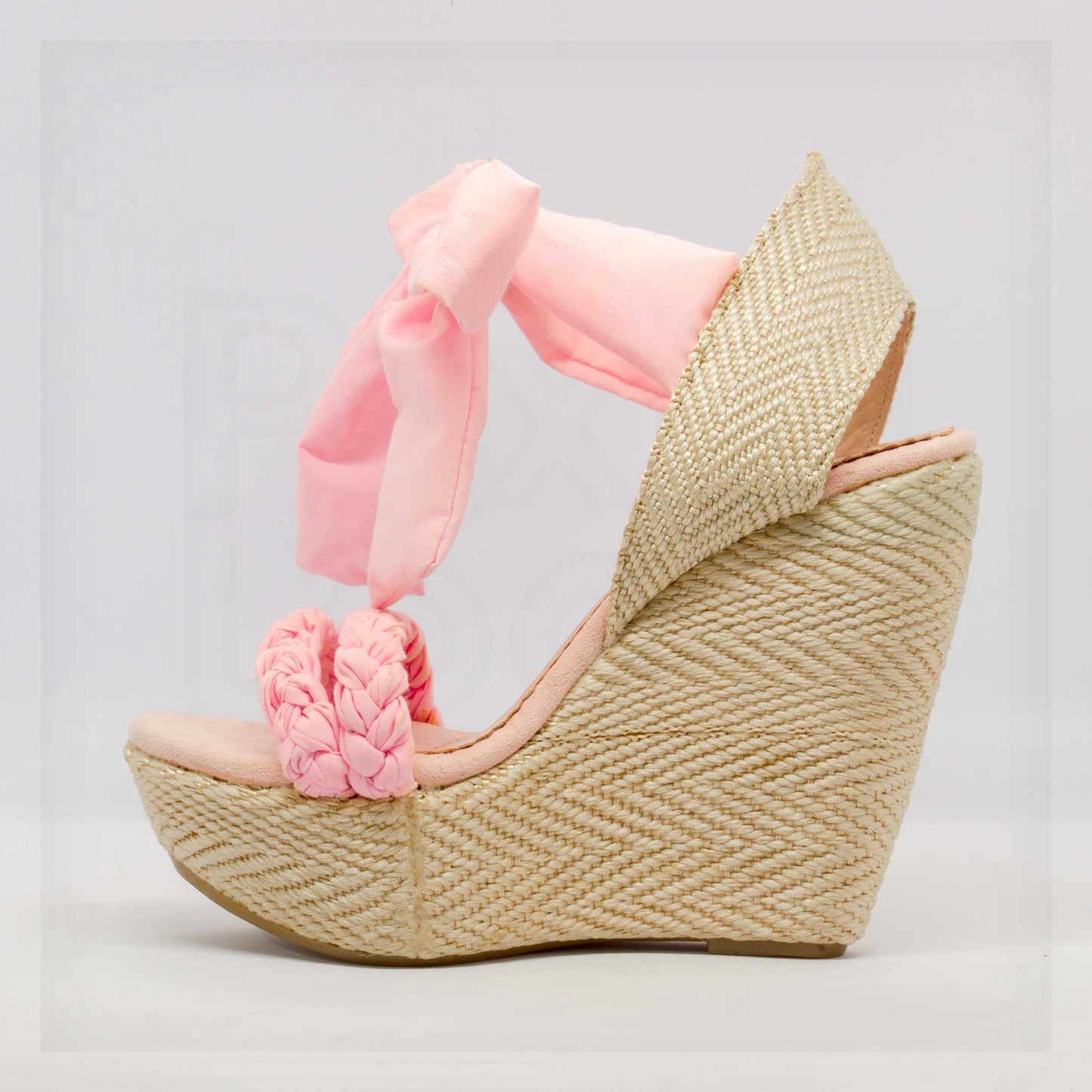 Kalu Braided Ankle-Tie Platform Espadrille Wedges Curated by Machine