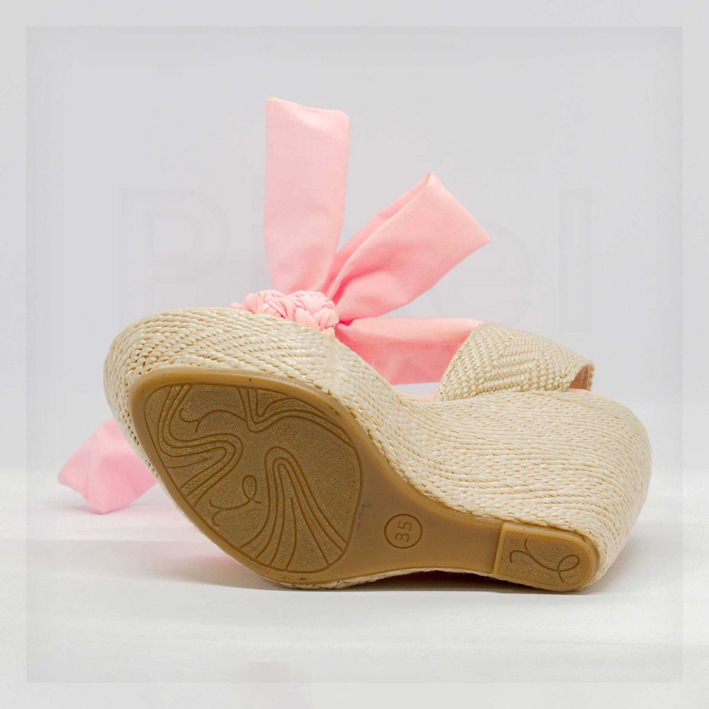 Kalu Braided Ankle-Tie Platform Espadrille Wedges Curated by Machine