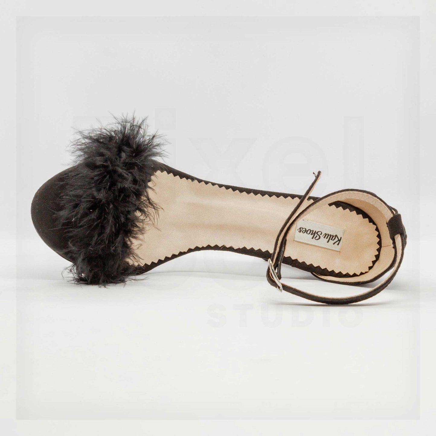Kalu Feather-Strap Ankle-Buckle Stiletto Heels Curated by Machine