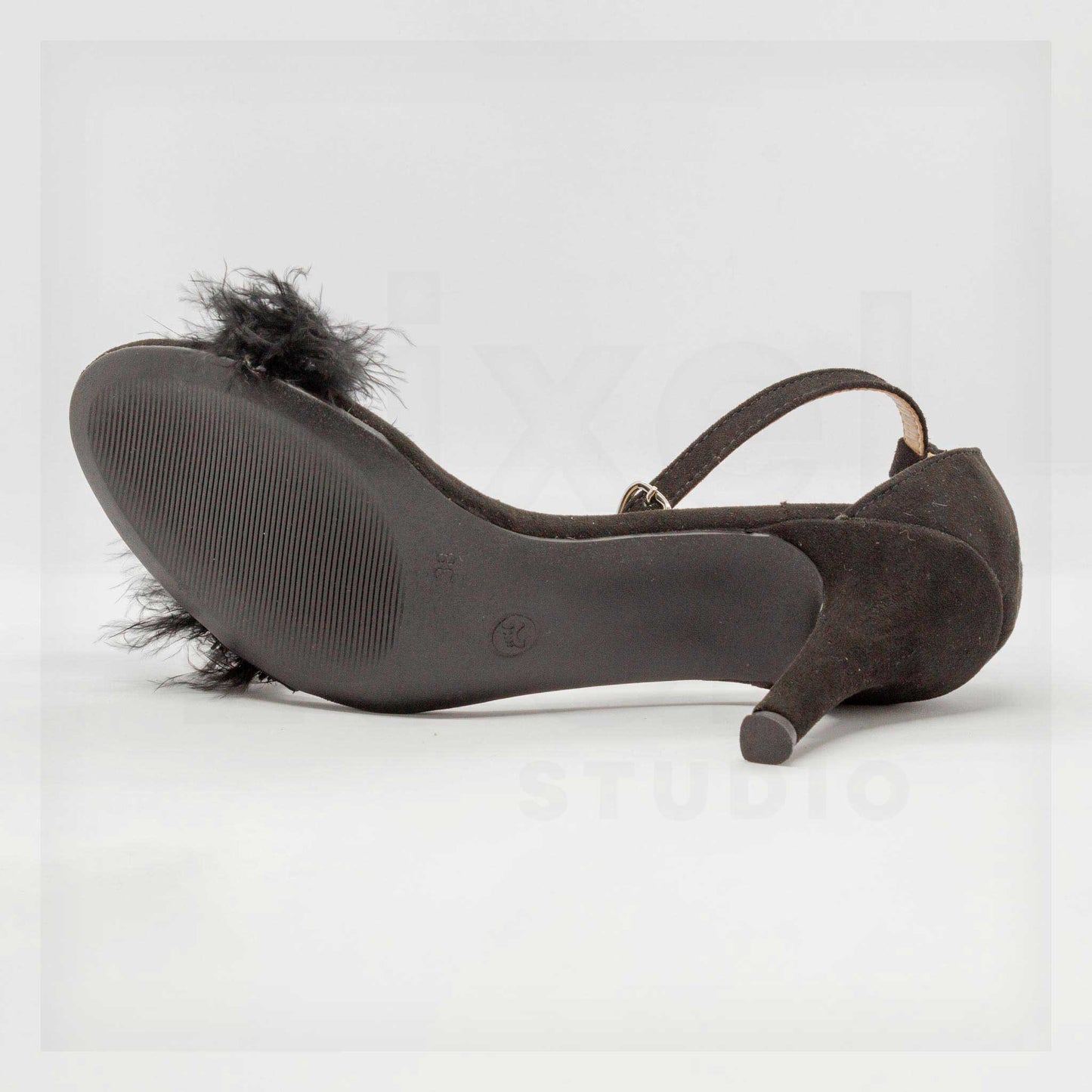 Kalu Feather-Strap Ankle-Buckle Stiletto Heels Curated by Machine
