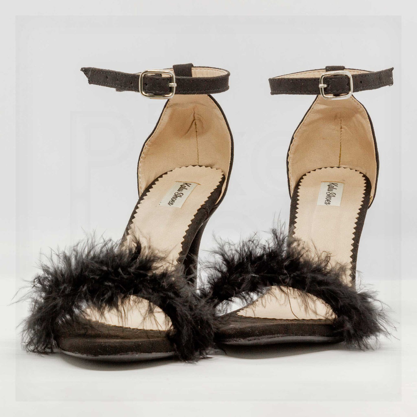 Kalu Feather-Strap Ankle-Buckle Stiletto Heels Curated by Machine