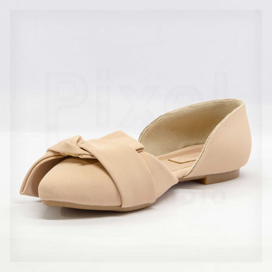 Ker Ponce Pointed-Toe d'Orsay Bow Flats Curated by Machine