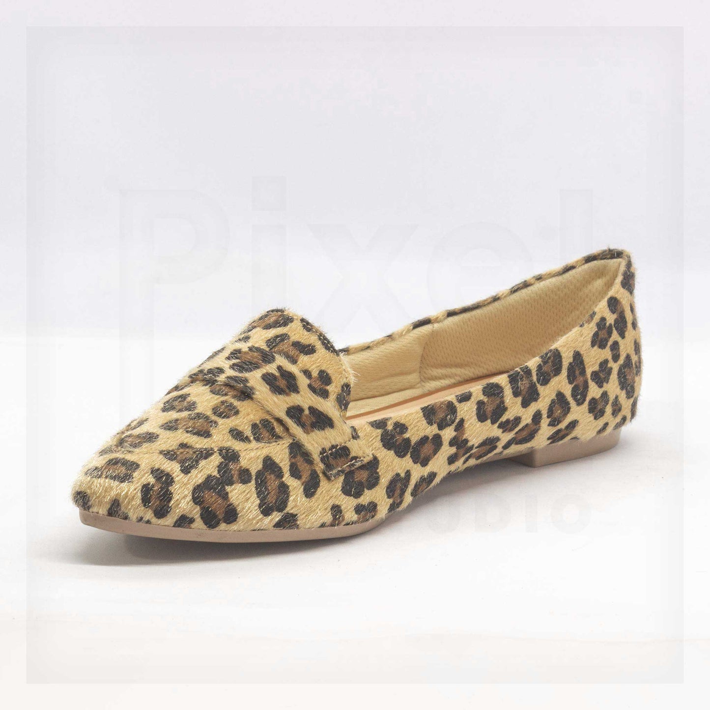 Ker Ponce Pointed-Toe Leopard-Print Loafer Flats Curated by Machine