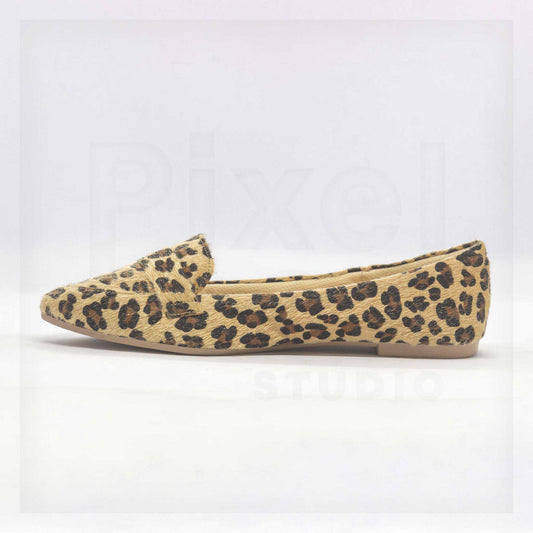 Ker Ponce Pointed-Toe Leopard-Print Loafer Flats Curated by Machine