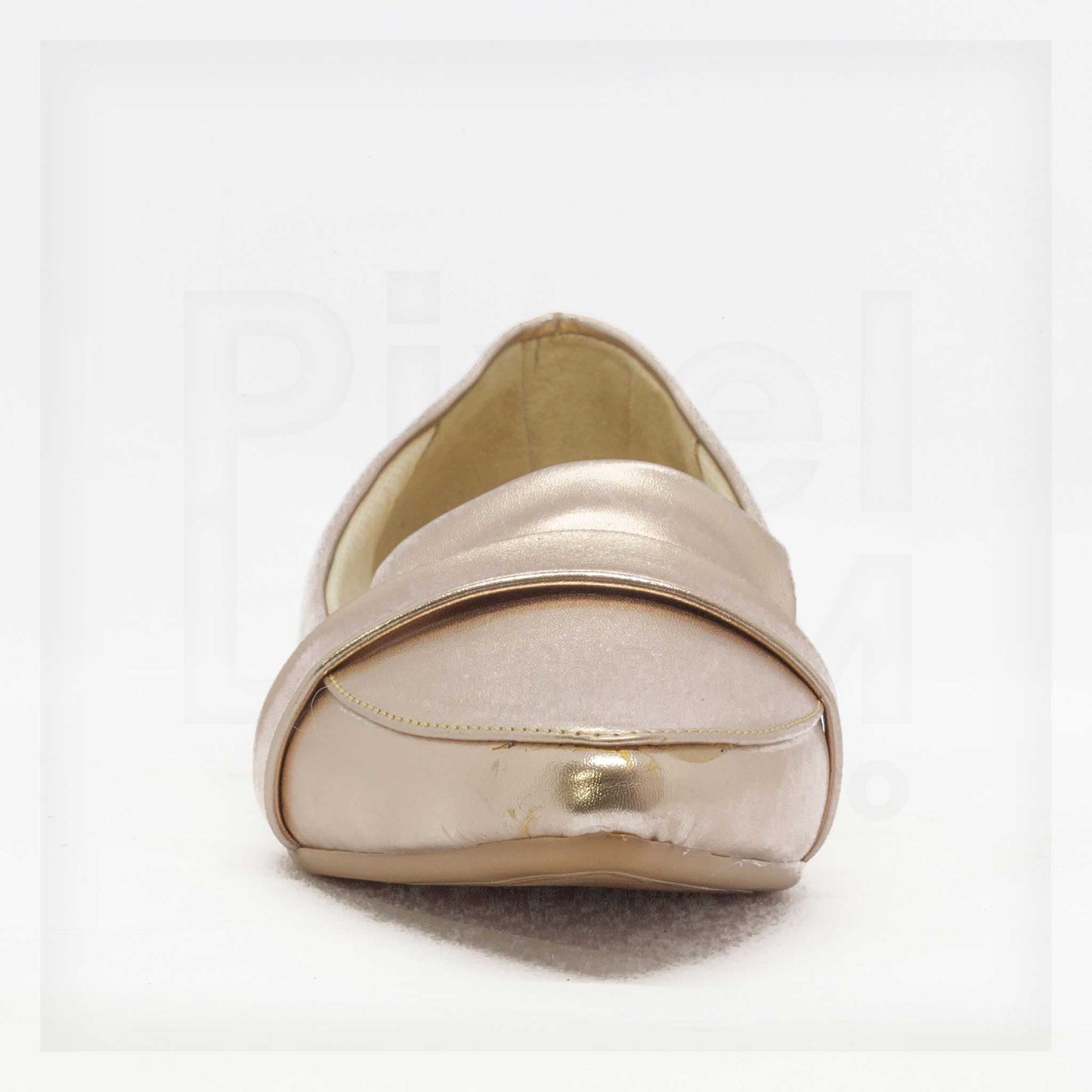Ker Ponce Pointed-Toe Metallic Loafer Flats Curated by Machine