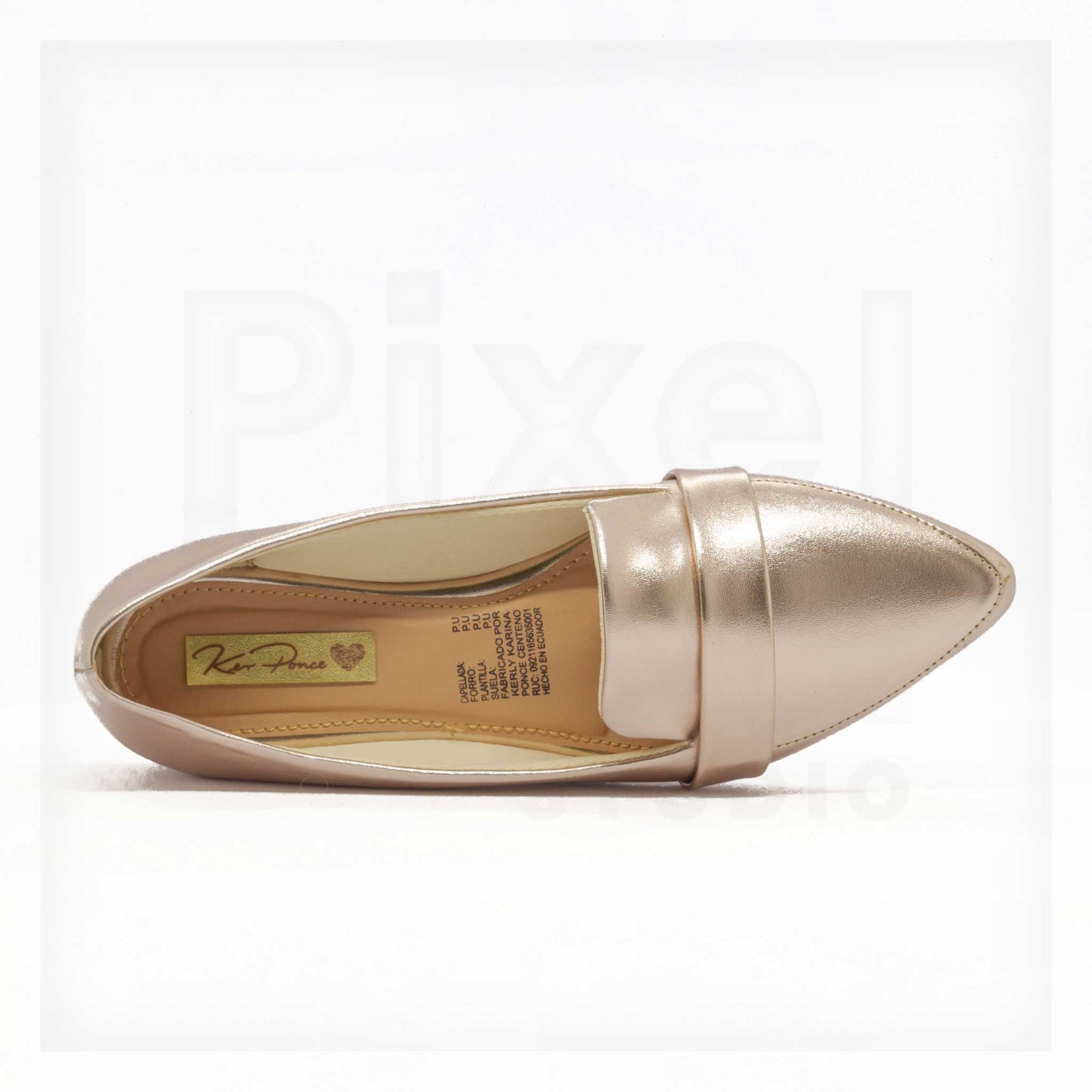 Ker Ponce Pointed-Toe Metallic Loafer Flats Curated by Machine