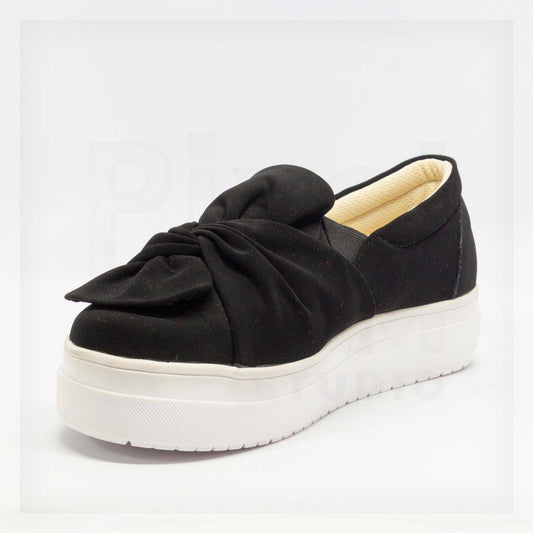 Ker Ponce Knotted Bow Platform Slip-On Sneakers Curated by Machine