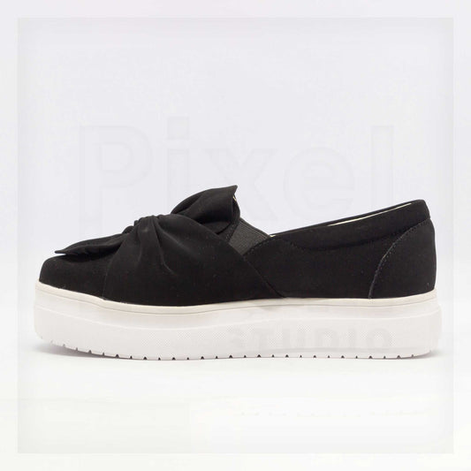 Ker Ponce Knotted Bow Platform Slip-On Sneakers Curated by Machine