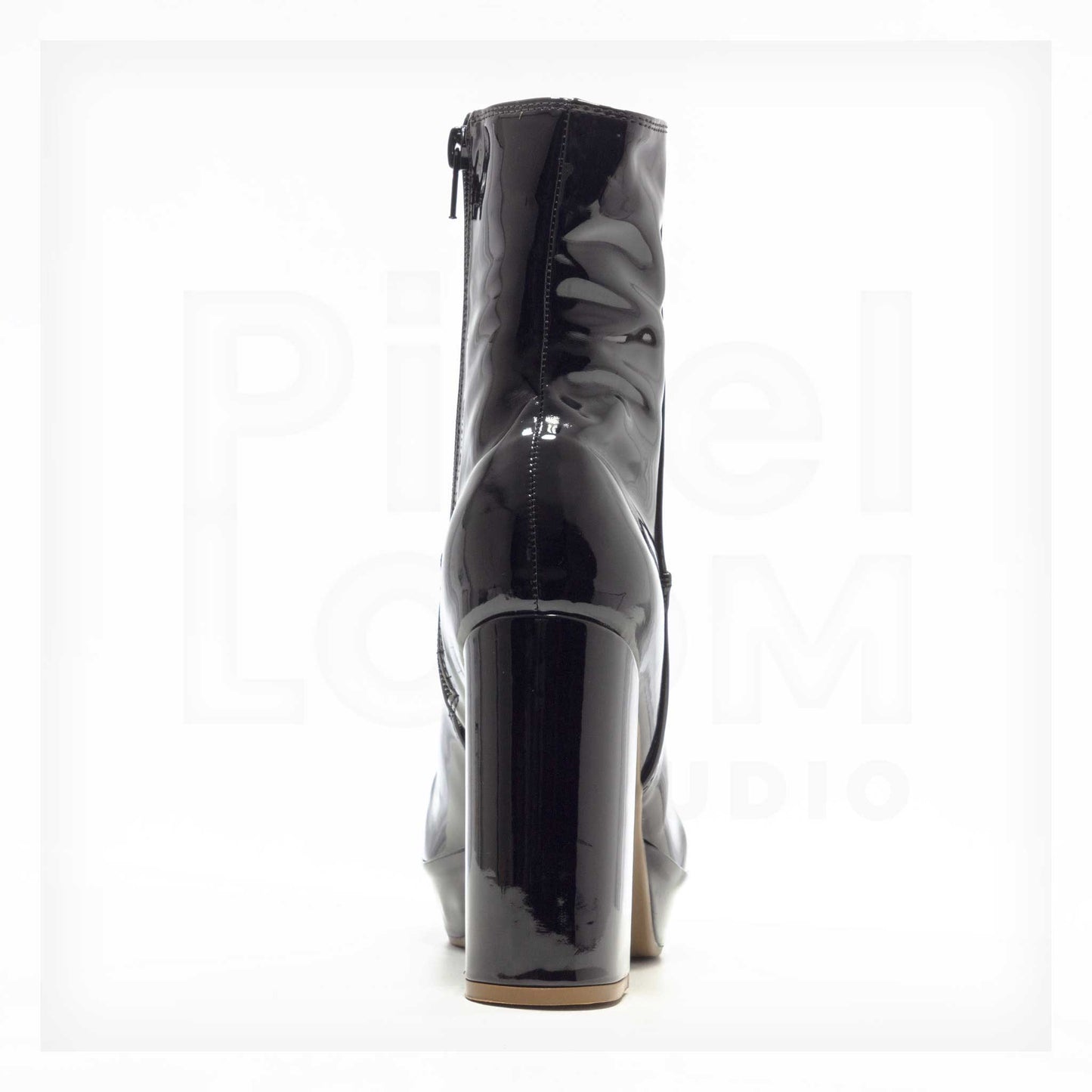 Botas de tacón alto de piel charol hechas a mano 'Luan Shoes' Machine