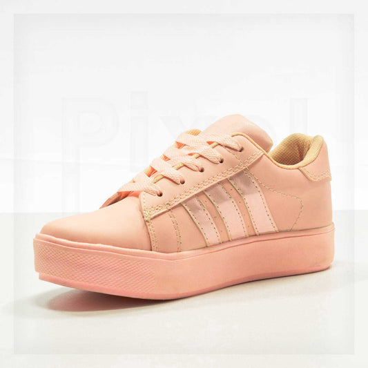 Luani Shoes Pastel Pink Platform Low-Top Sneakers Curated by Machine