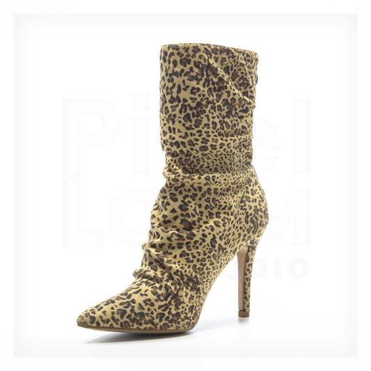 Machine Pointed-Toe Leopard-Print Slouchy Stiletto Boots