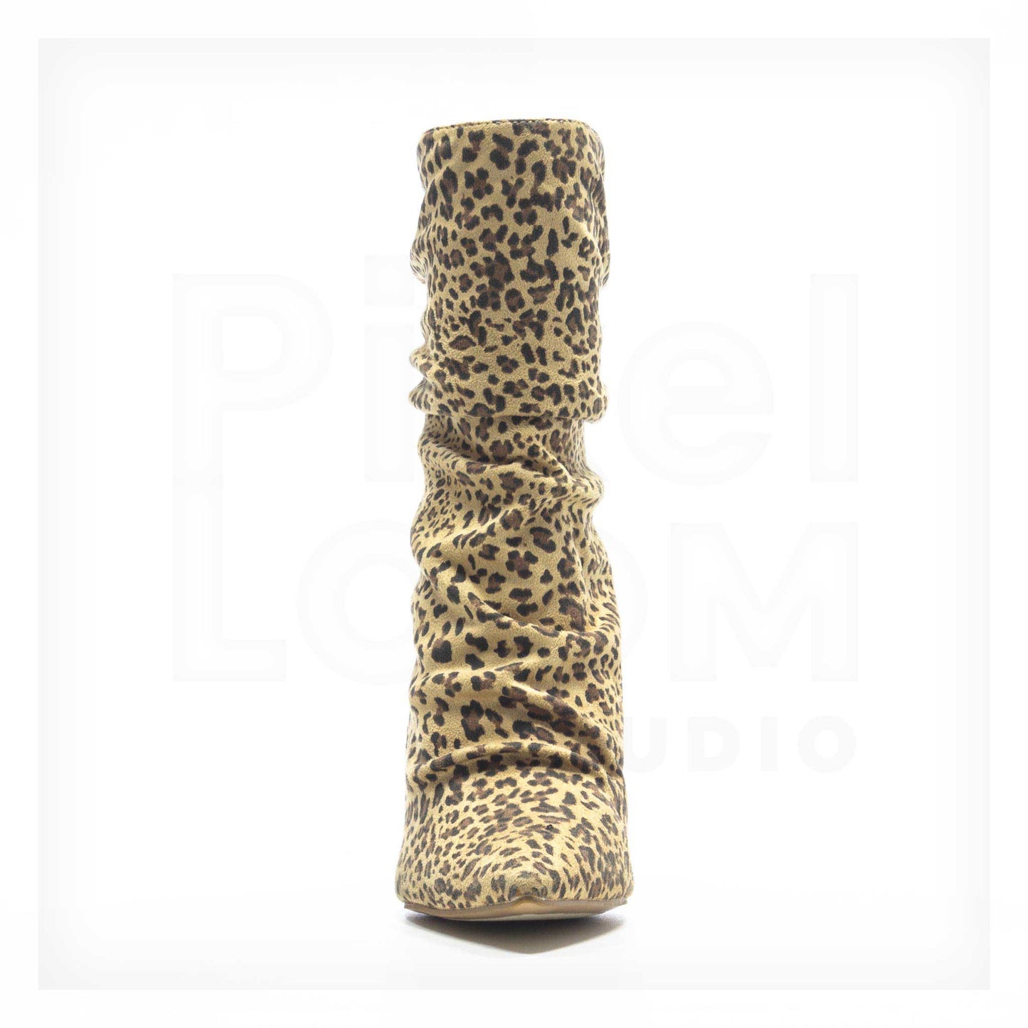 Machine Pointed-Toe Leopard-Print Slouchy Stiletto Boots