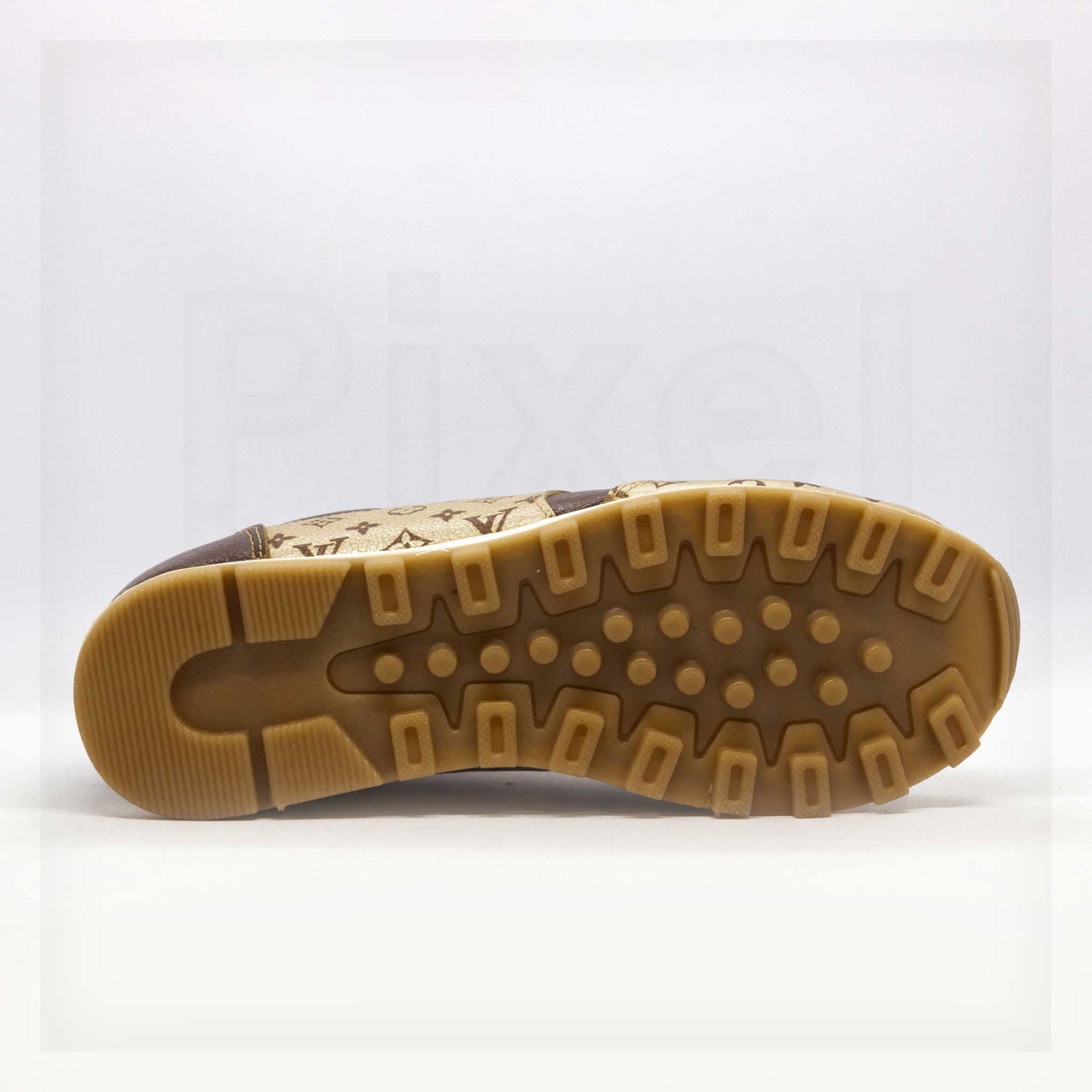 Machine Retro Monogram Trainer Sneakers in Brown