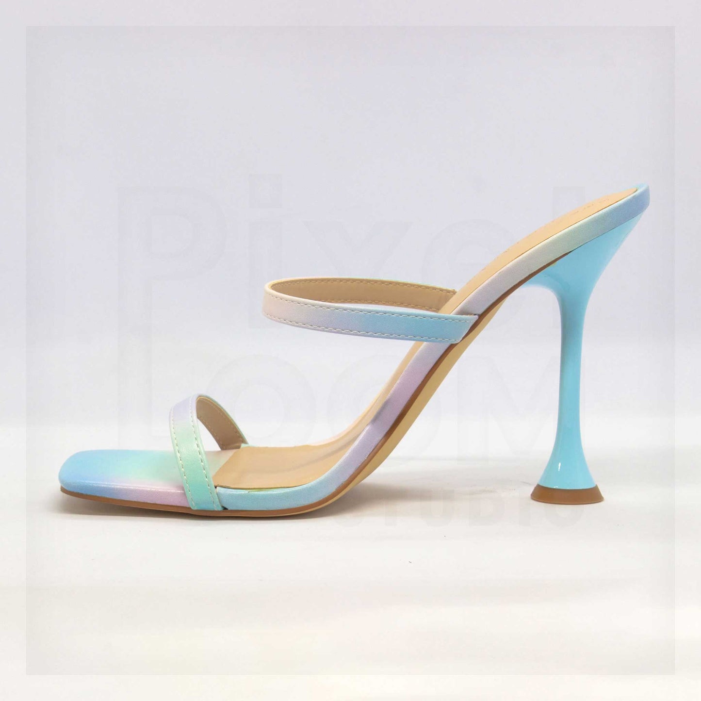 Primark Pastel Ombré Flared Heel Mules Curated by Machine