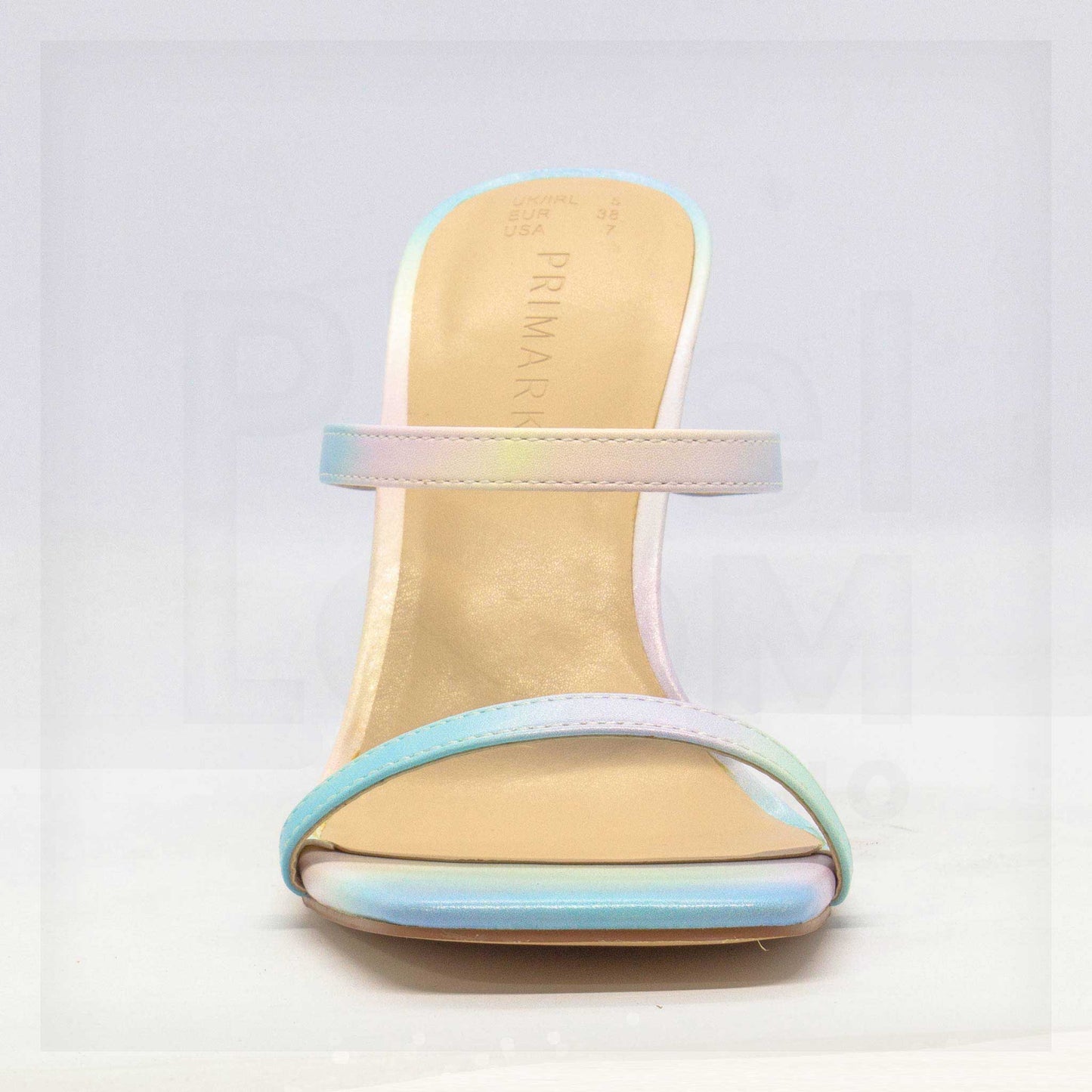 Primark Pastel Ombré Flared Heel Mules Curated by Machine
