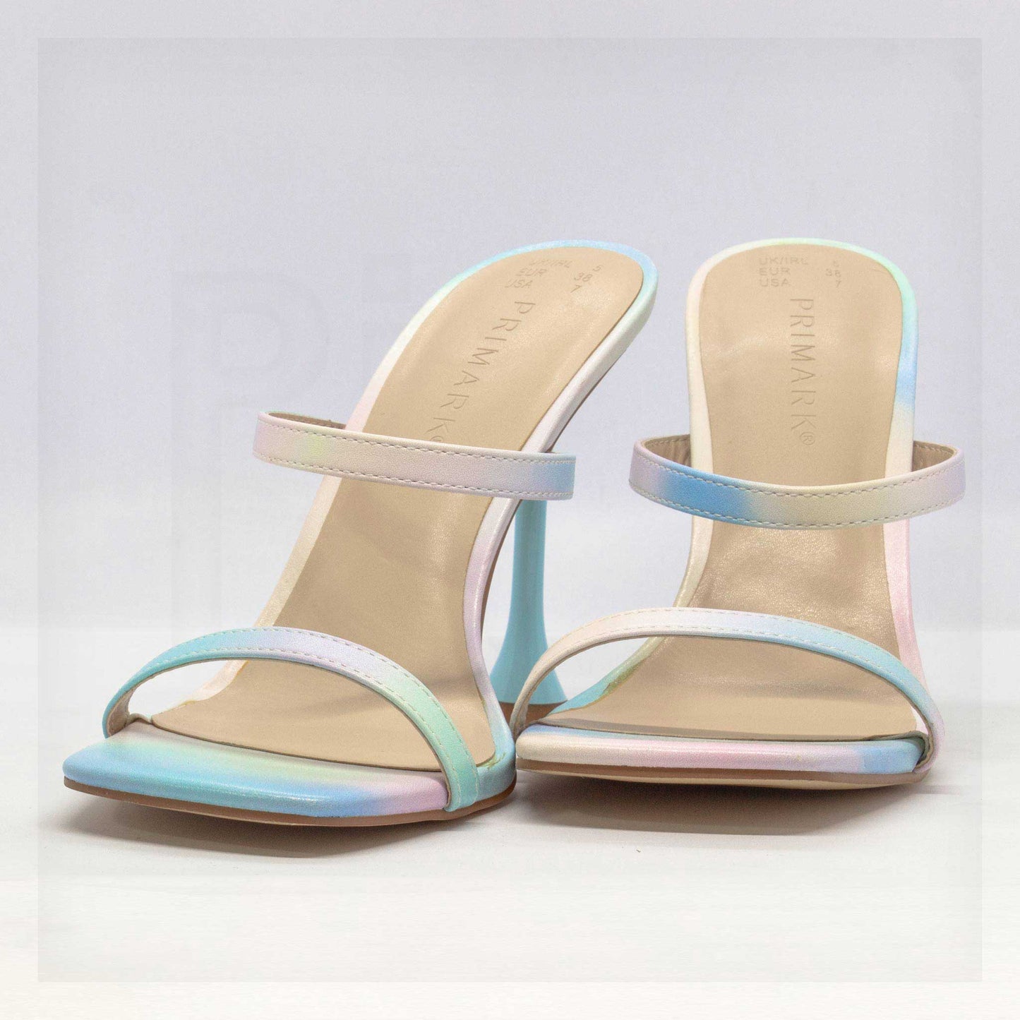 Primark Pastel Ombré Flared Heel Mules Curated by Machine