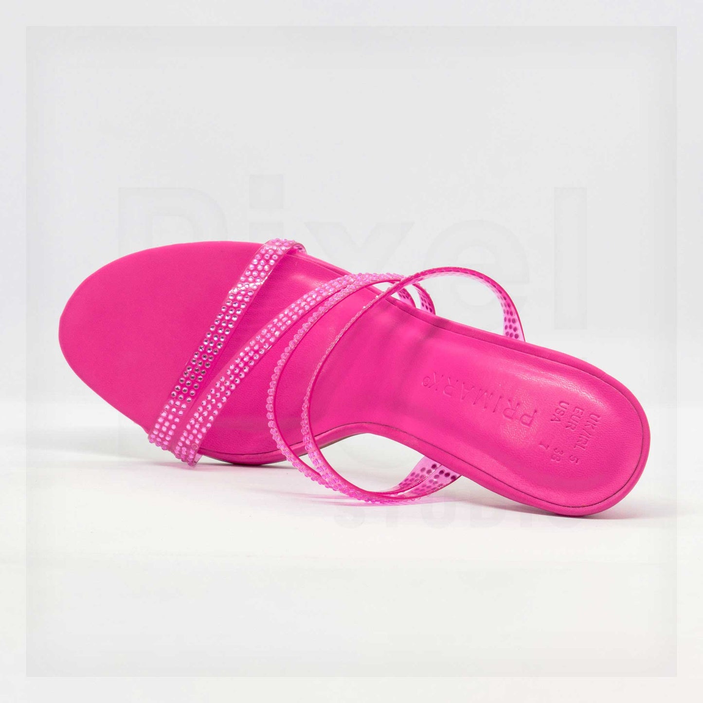 Primark Multi-Strap Rhinestone Heeled Mules Curated by Machine