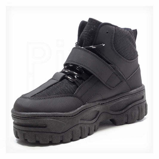 Vivi Shop Chunky Platform Hook-and-Loop Boot Sneakers Curated by Machine