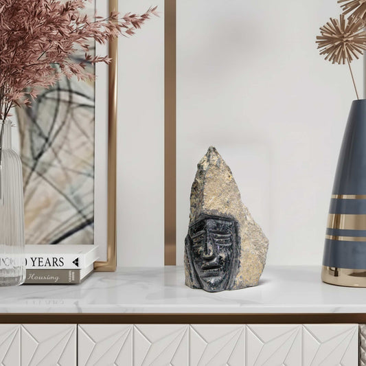 Shadows of the Mountain: Genuine Ecuadorian Jade Table Sculpture