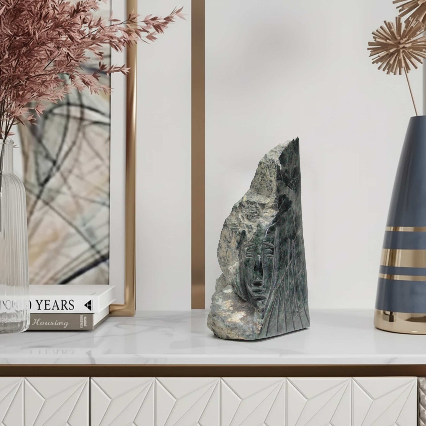 Smile of the Mountain: Dual-Toned Ecuadorian Stone Sentinel