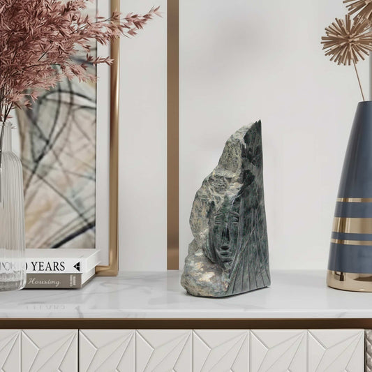 Smile of the Mountain: Dual-Toned Ecuadorian Stone Sentinel