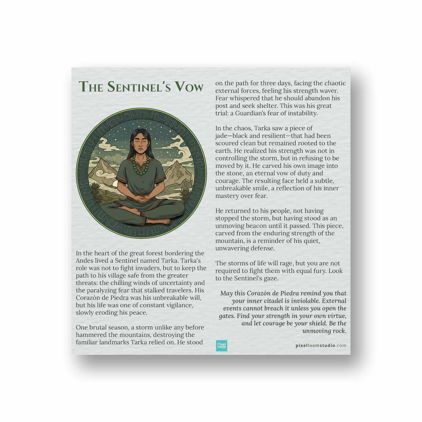 Smile of the Mountain: Dual-Toned Ecuadorian Stone Sentinel